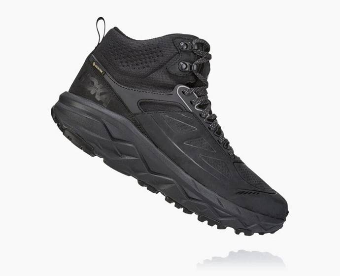 Botas Montaña Hoka Challenger Mid GORE-TEX Anchos Hombre Negros | Mexico-3526498