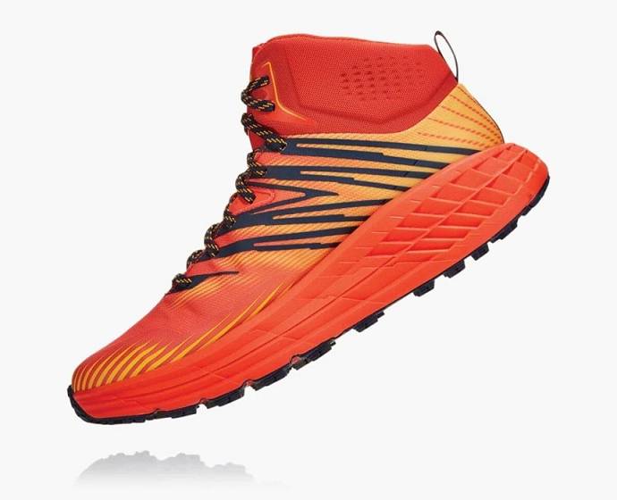 Botas Montaña Hoka Speedgoat Mid GORE-TEX 2 Hombre Rojos Dorados | Mexico-6013497