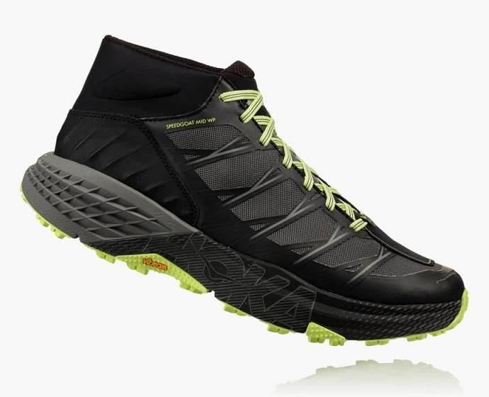 Botas Montaña Hoka Speedgoat Mid Impermeables Hombre Negros | Mexico-0634175