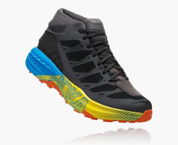 Botas Montaña Hoka Speedgoat Mid Impermeables Hombre Negros Grises | Mexico-1872465