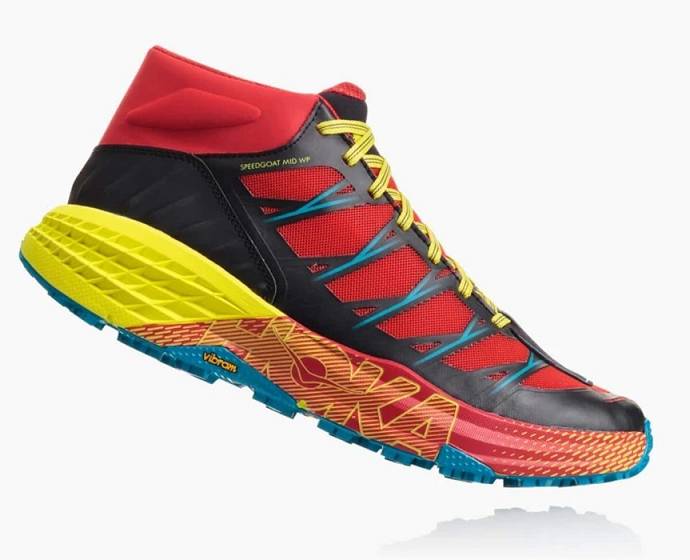 Botas Montaña Hoka Speedgoat Mid Impermeables Hombre Rojos | Mexico-4869571