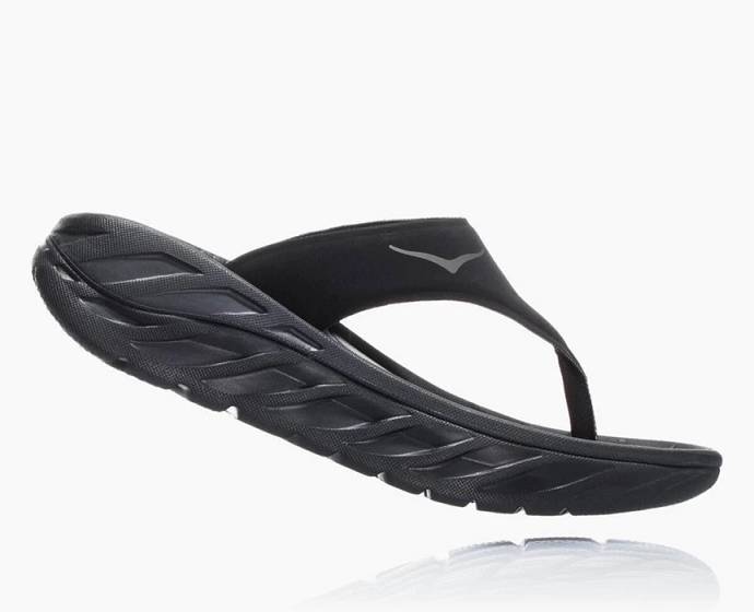 Chanclas Hoka ORA Recovery Hombre Negros | Mexico-0754923