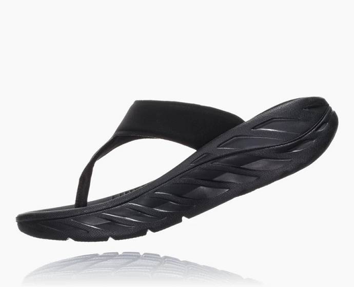 Chanclas Hoka ORA Recovery Hombre Negros | Mexico-0754923