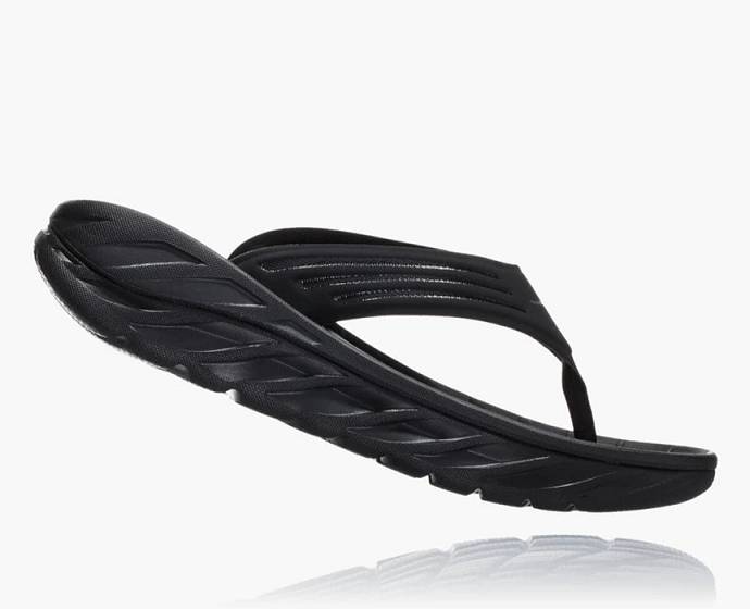 Chanclas Hoka ORA Recovery Hombre Negros | Mexico-0849573