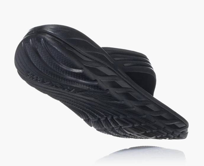 Chanclas Hoka ORA Recovery Hombre Negros | Mexico-0849573