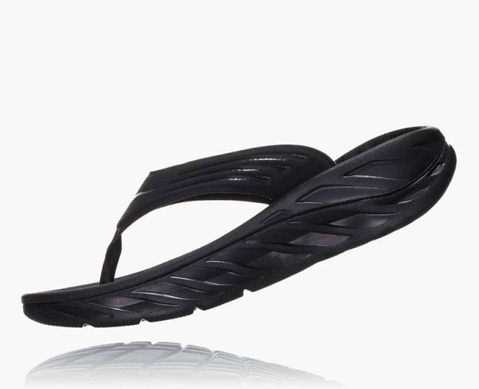 Chanclas Hoka ORA Recovery Hombre Negros | Mexico-0849573