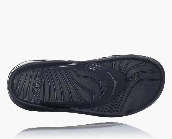 Chanclas Hoka ORA Recovery Hombre Negros | Mexico-0849573