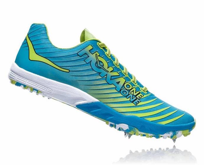 Tenis Clavos Hoka EVO XC Spike Hombre Azules Verdes | Mexico-3527684