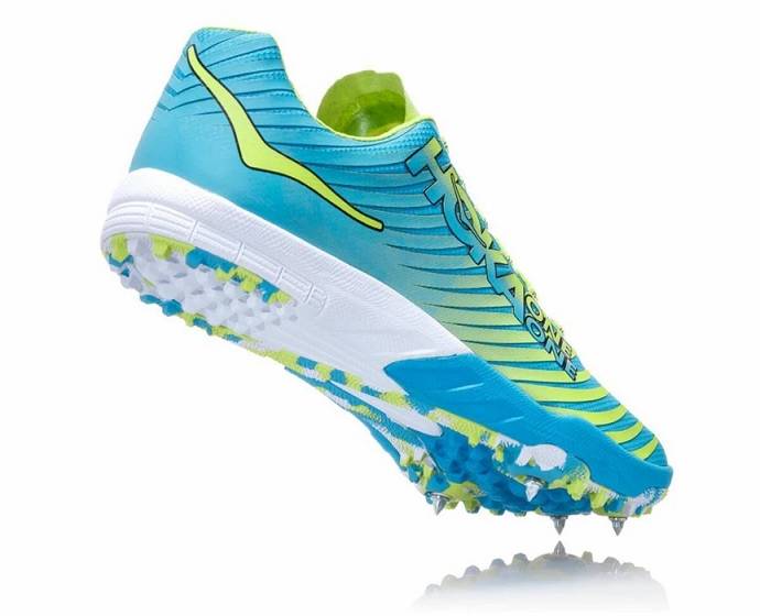 Tenis Clavos Hoka EVO XC Spike Hombre Azules Verdes | Mexico-3527684