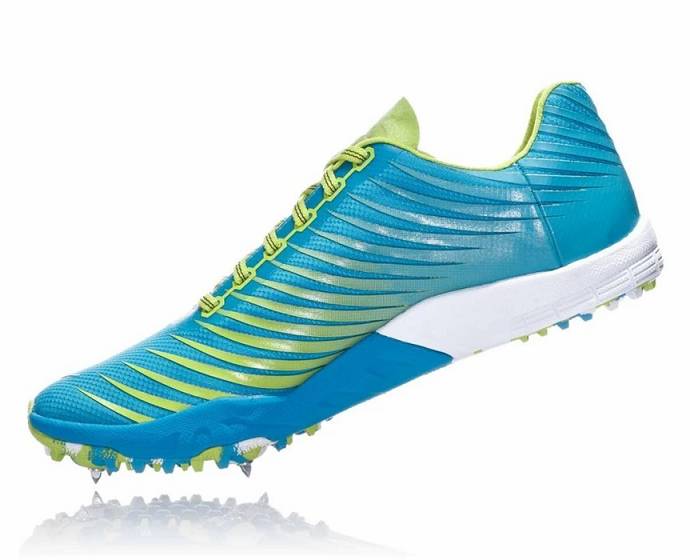 Tenis Clavos Hoka EVO XC Spike Hombre Azules Verdes | Mexico-3527684