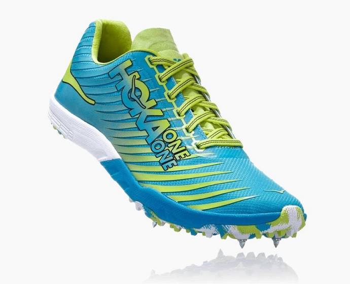 Tenis Clavos Hoka EVO XC Spike Mujer Azules Verdes | Mexico-9487130