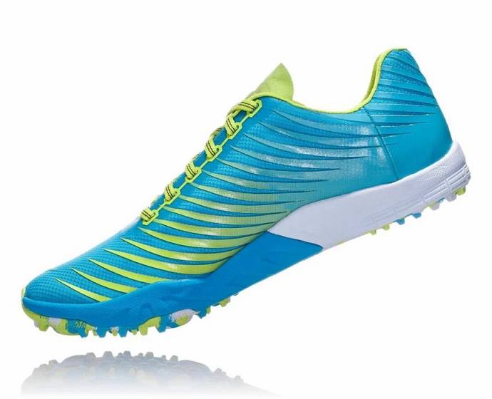 Tenis Clavos Hoka EVO XC Spikeless Hombre Azules Verdes | Mexico-2683097