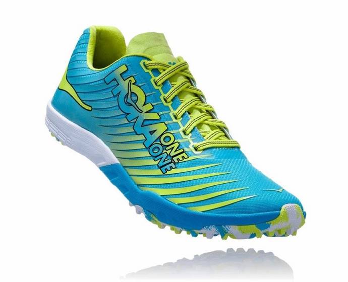 Tenis Clavos Hoka EVO XC Spikeless Mujer Azules Verdes | Mexico-8654107