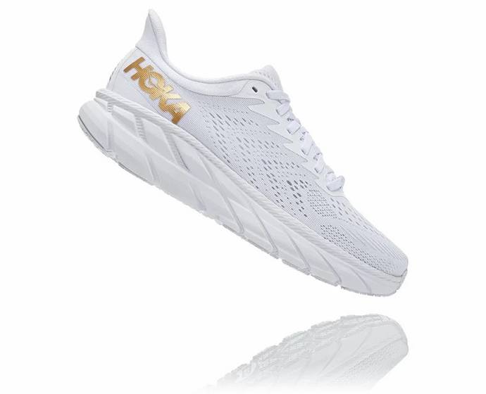 Tenis Deportivos Hoka Clifton 7 Hombre Blancos | Mexico-0825716