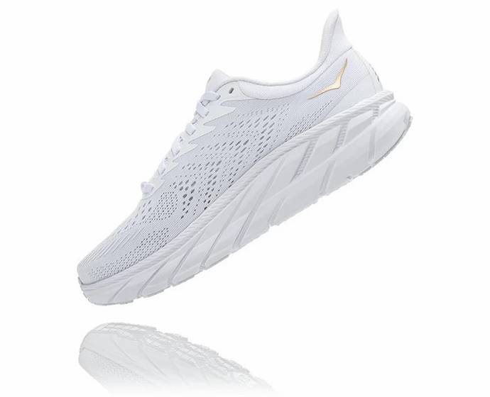 Tenis Deportivos Hoka Clifton 7 Hombre Blancos | Mexico-0825716