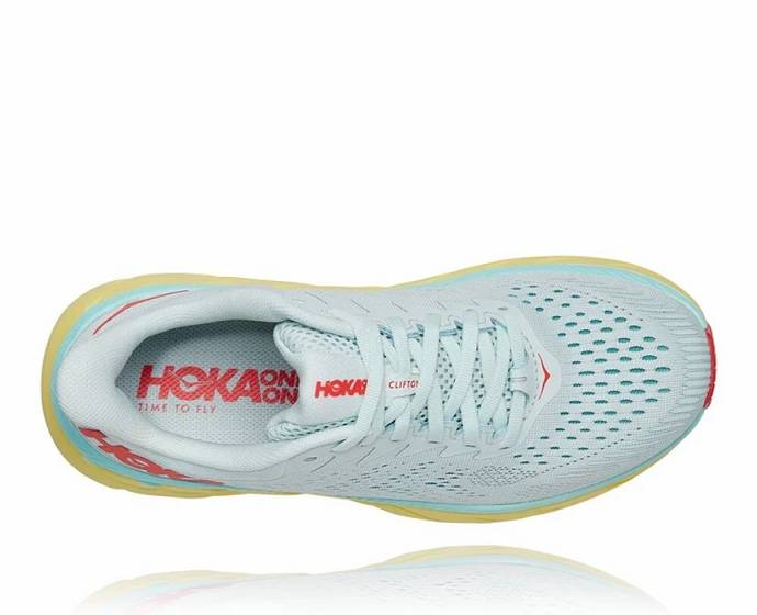 Tenis Deportivos Hoka Clifton 7 Hombre Blancos Coral | Mexico-5087194