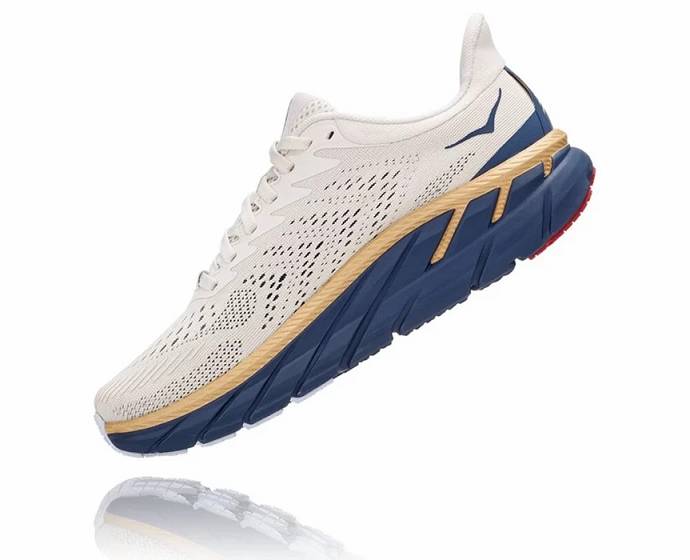 Tenis Deportivos Hoka Clifton 7 Mujer Creme | Mexico-3917246