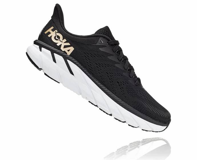 Tenis Deportivos Hoka Clifton 7 Mujer Negros Marrom | Mexico-4763519