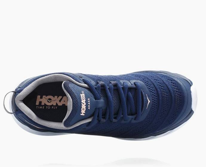 Tenis Para Caminar Hoka Akasa Mujer Azul Marino | Mexico-5401896