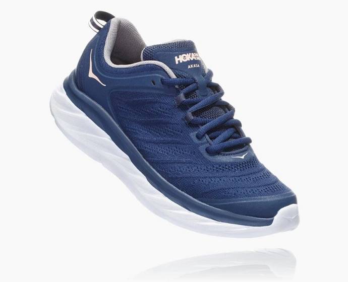 Tenis Para Caminar Hoka Akasa Mujer Azul Marino | Mexico-5401896