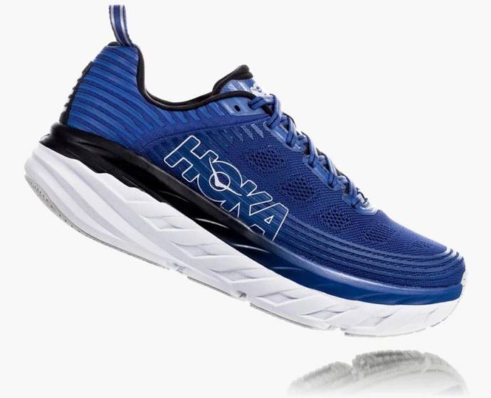 Tenis Para Caminar Hoka Bondi 6 Anchos Hombre Azul Marino | Mexico-4709586