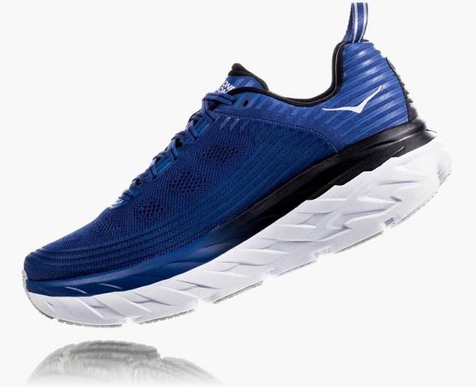 Tenis Para Caminar Hoka Bondi 6 Anchos Hombre Azul Marino | Mexico-4709586