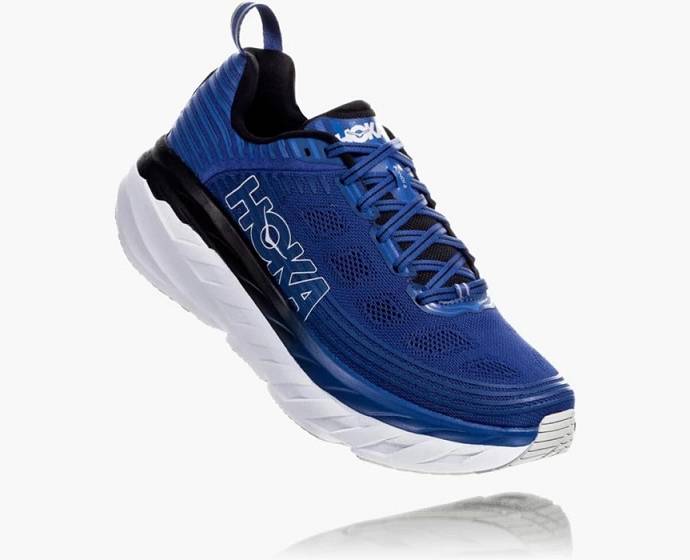 Tenis Para Caminar Hoka Bondi 6 Anchos Hombre Azul Marino | Mexico-4709586