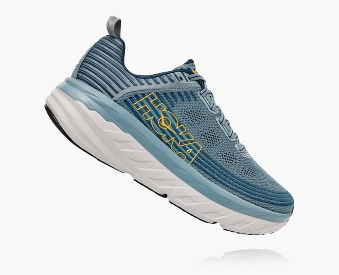 Tenis Para Caminar Hoka Bondi 6 Hombre Azules Claro | Mexico-2750439