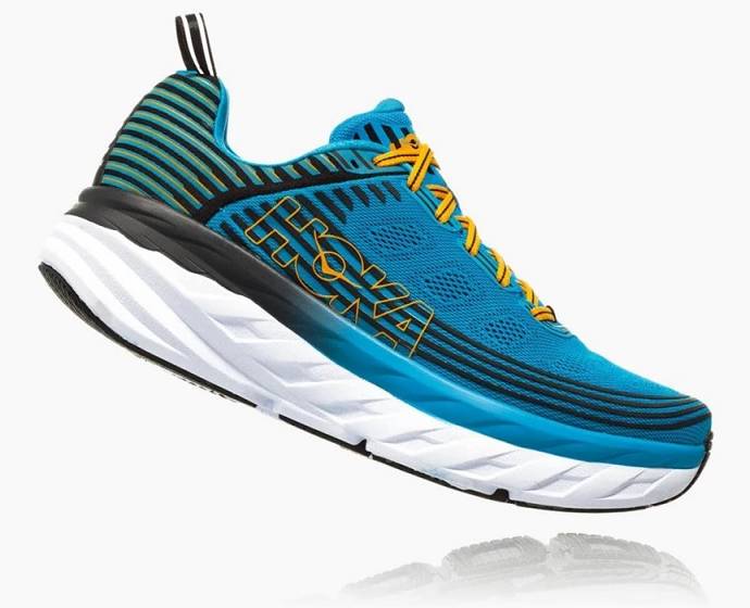 Tenis Para Caminar Hoka Bondi 6 Hombre Azules | Mexico-3071549