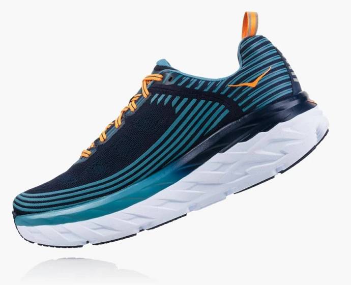 Tenis Para Caminar Hoka Bondi 6 Hombre Azules | Mexico-6174283