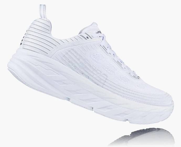 Tenis Para Caminar Hoka Bondi 6 Hombre Blancos | Mexico-3759641