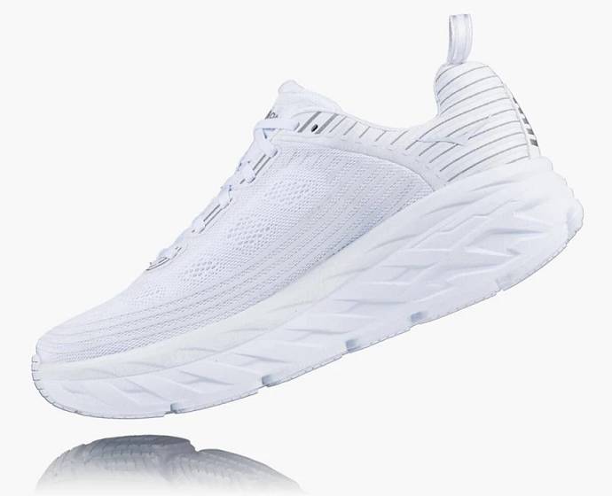 Tenis Para Caminar Hoka Bondi 6 Hombre Blancos | Mexico-3759641