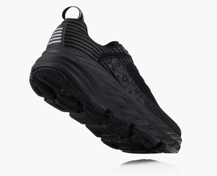 Tenis Para Caminar Hoka Bondi 6 Hombre Negros | Mexico-1076349