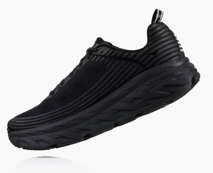 Tenis Para Caminar Hoka Bondi 6 Hombre Negros | Mexico-1076349