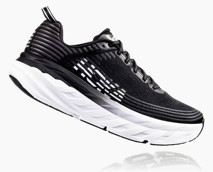 Tenis Para Caminar Hoka Bondi 6 Hombre Negros Blancos | Mexico-4750382