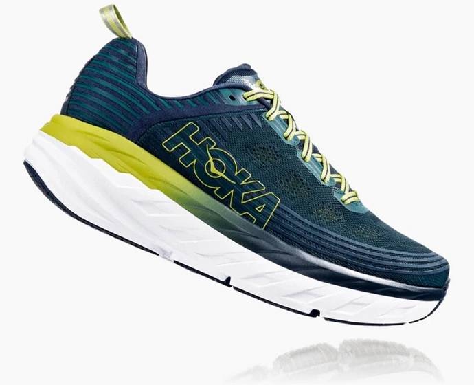 Tenis Para Caminar Hoka Bondi 6 Hombre Verdes | Mexico-7284530