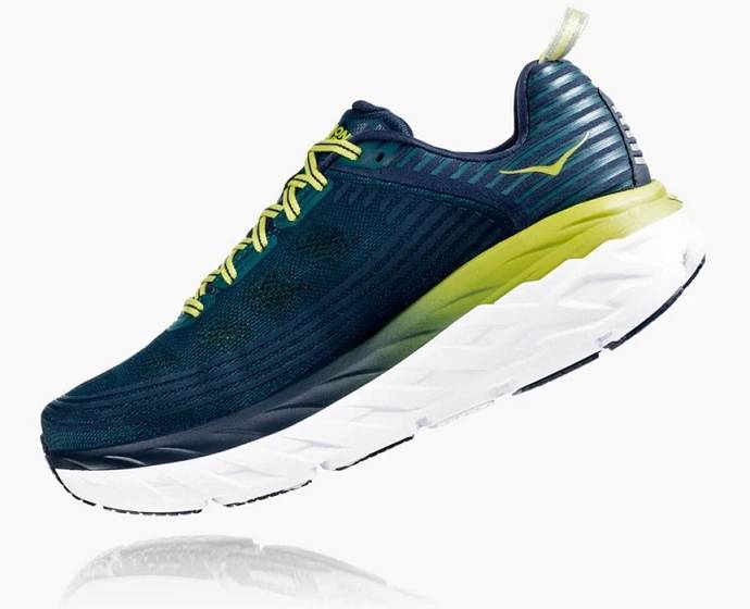 Tenis Para Caminar Hoka Bondi 6 Hombre Verdes | Mexico-7284530