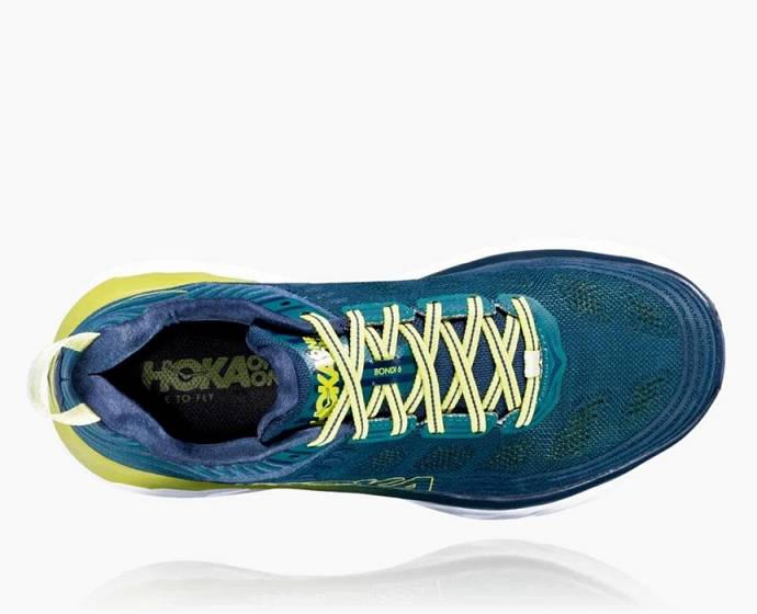 Tenis Para Caminar Hoka Bondi 6 Hombre Verdes | Mexico-7284530