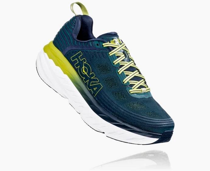 Tenis Para Caminar Hoka Bondi 6 Hombre Verdes | Mexico-7284530