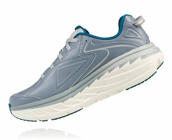 Tenis Para Caminar Hoka Bondi Cuero Mujer Azules | Mexico-6053249