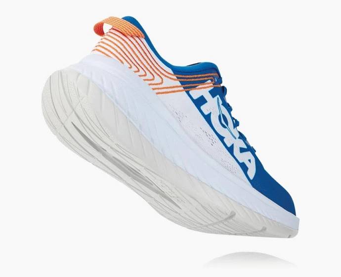 Tenis Para Caminar Hoka Carbon X Hombre Azules Blancos | Mexico-5280769