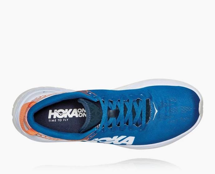 Tenis Para Caminar Hoka Carbon X Hombre Azules Blancos | Mexico-5280769