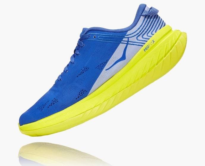 Tenis Para Caminar Hoka Carbon X Hombre Azules Verdes | Mexico-9485062