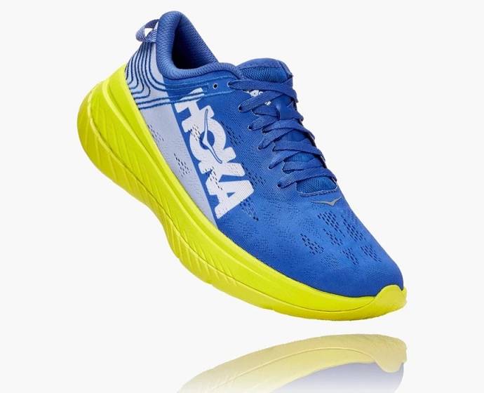 Tenis Para Caminar Hoka Carbon X Hombre Azules Verdes | Mexico-9485062