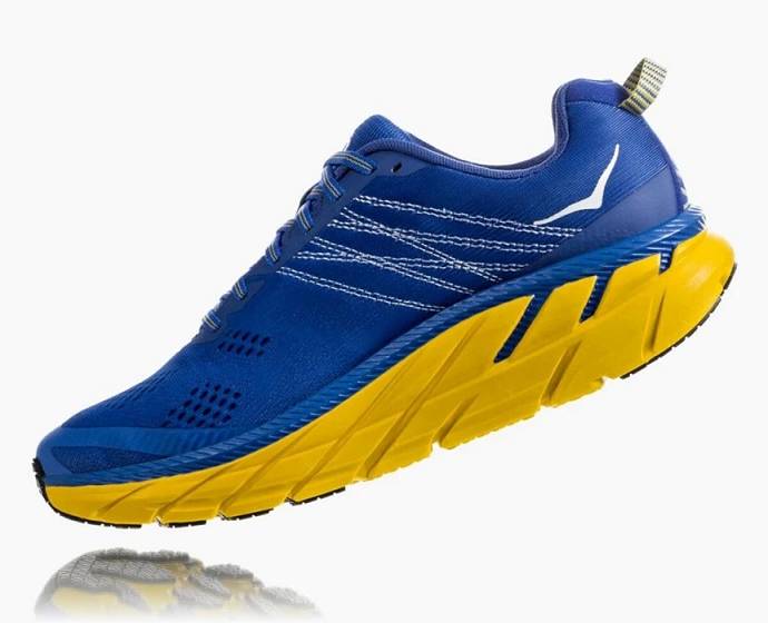 Tenis Para Caminar Hoka Clifton 6 Hombre Azules Verdes | Mexico-6024593