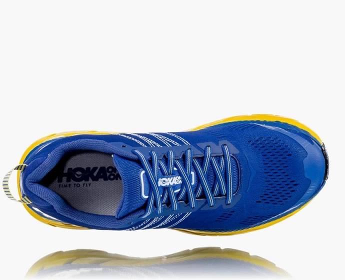 Tenis Para Caminar Hoka Clifton 6 Hombre Azules Verdes | Mexico-6024593