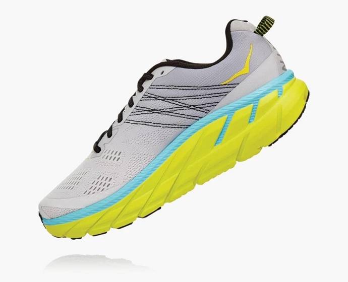 Tenis Para Caminar Hoka Clifton 6 Hombre Blancos Verdes | Mexico-6375041