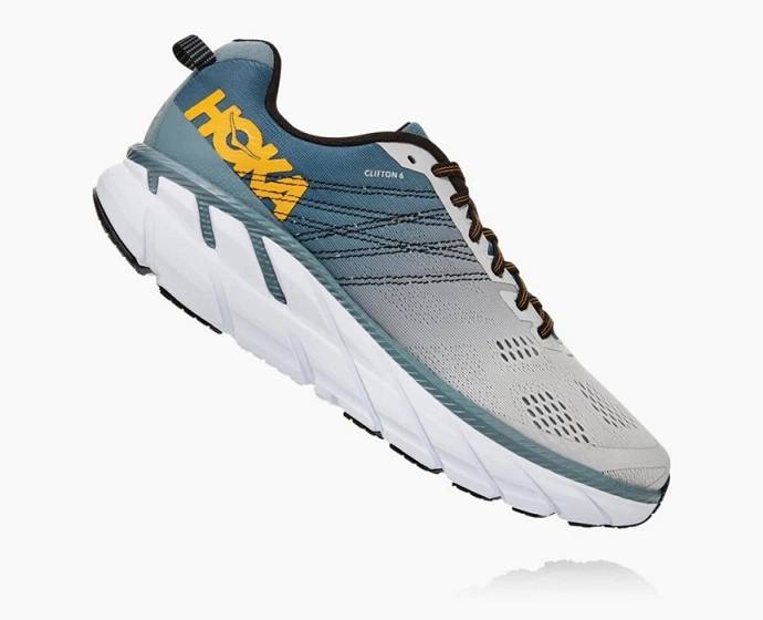 Tenis Para Caminar Hoka Clifton 6 Hombre Azules Claro | Mexico-6718354