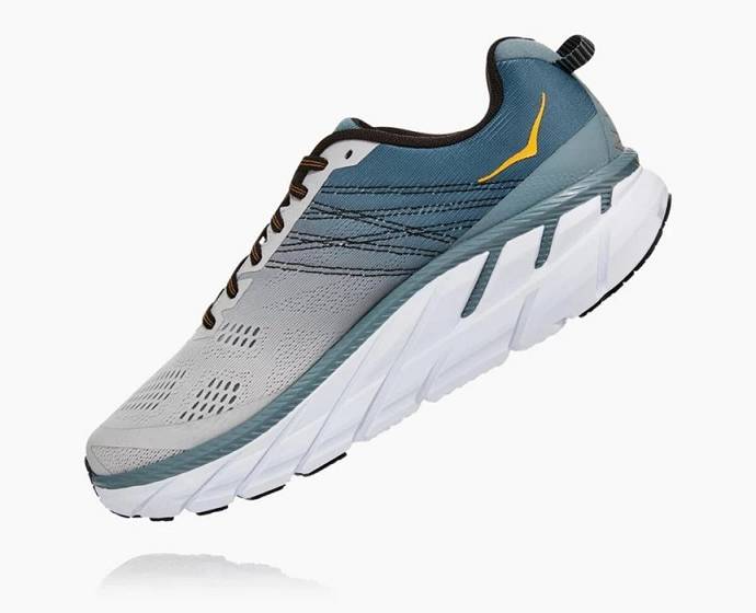 Tenis Para Caminar Hoka Clifton 6 Hombre Azules Claro | Mexico-6718354