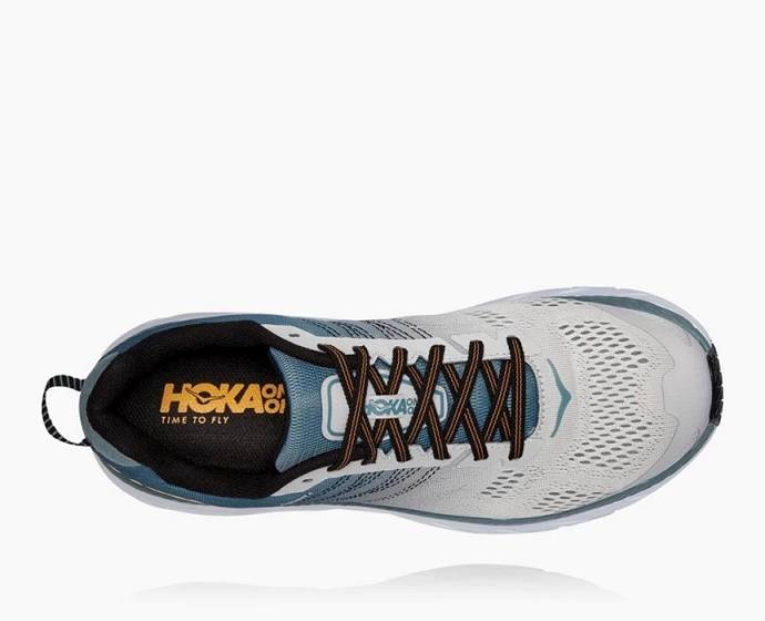 Tenis Para Caminar Hoka Clifton 6 Hombre Azules Claro | Mexico-6718354